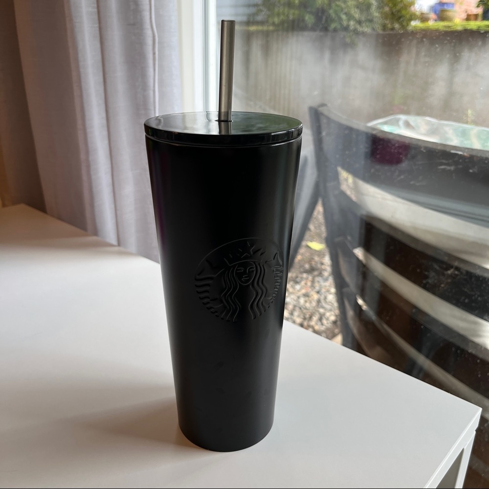 Starbucks black matte cold cup